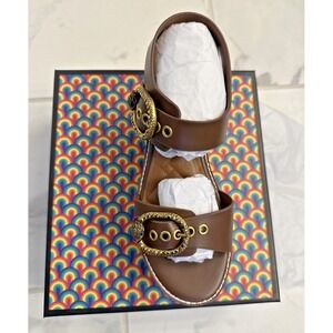 Kurt Geiger London Women Size 40.5/ US 9.5 Mayfair  Flatform Sandals Tan Leather